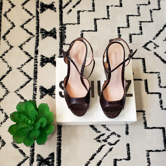 SCHUTZ- Dilene Platform Wedge Sandals- NIB (Never Worn) - Picture 2 of 9